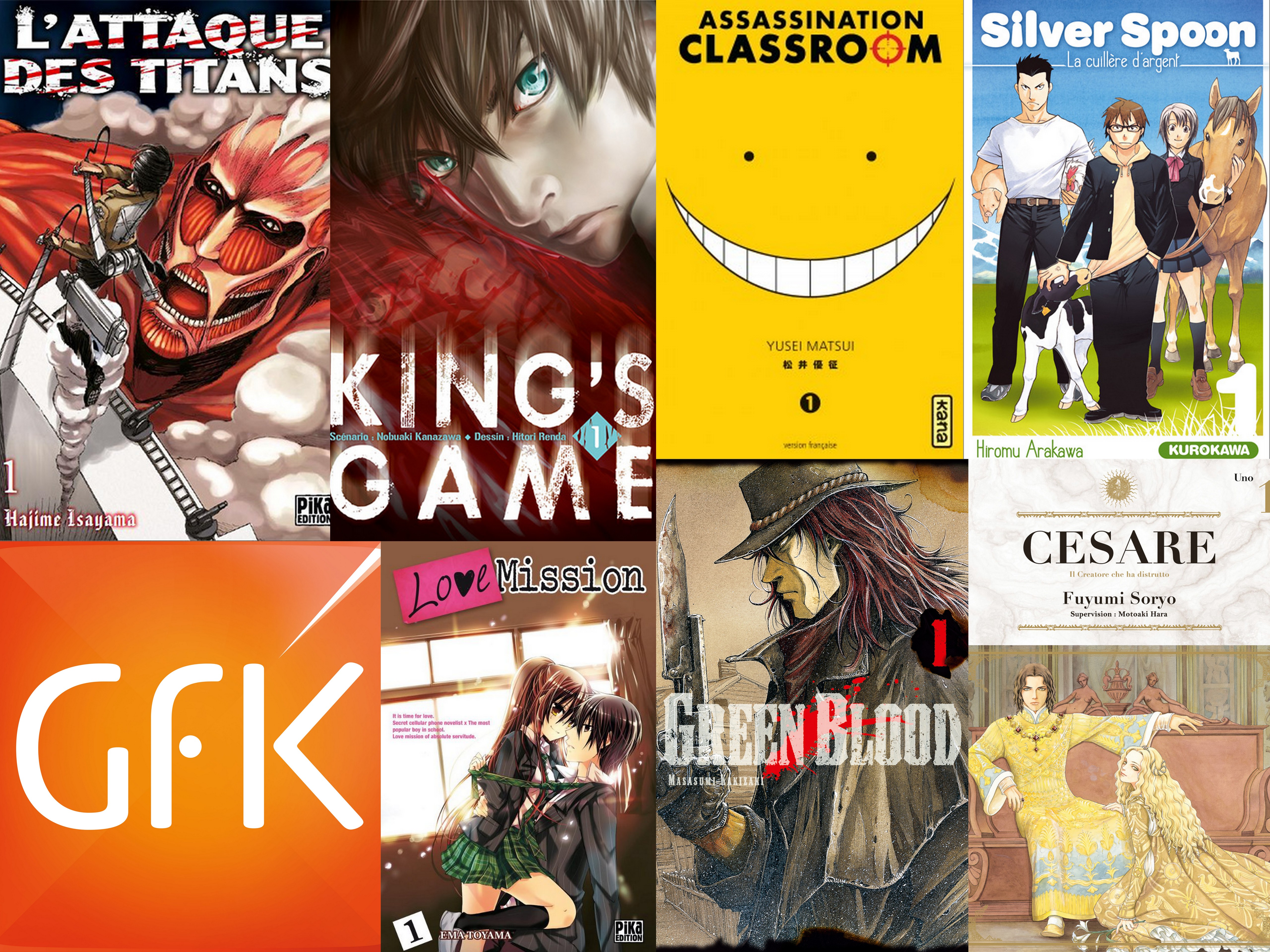 Ventes 2013 : le manga souffre mais le seinen fait de la résistance…