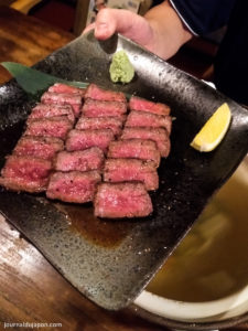 un repas de boeuf de Ômi.