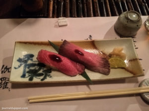 un repas de boeuf de Ômi.