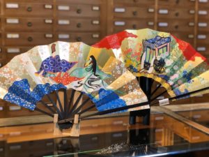 Eventails Onishi Kyosendo, scènes traditionnelles