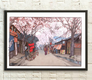 Avenue de cerisiers de Hiroshi Yoshida