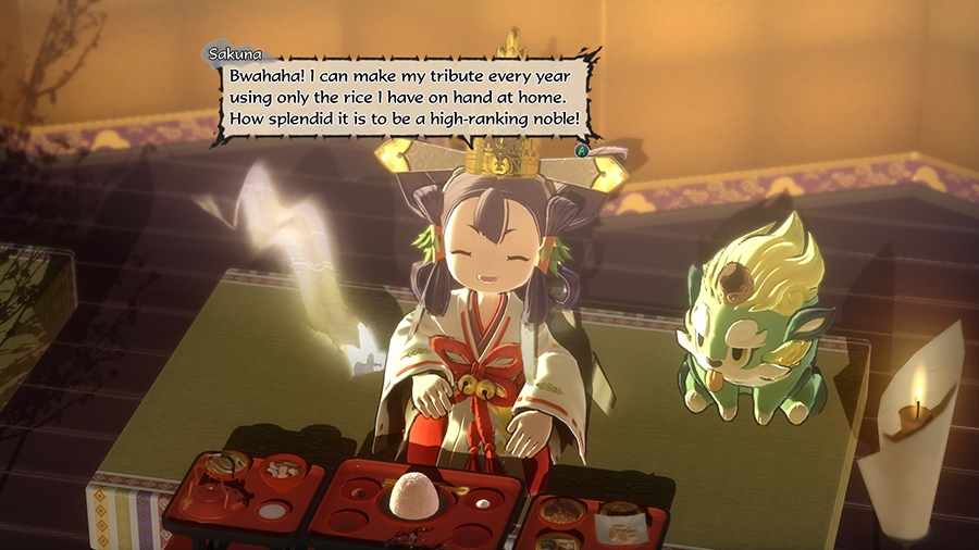 Sakuna et sa vie dans le luxe de la capitale