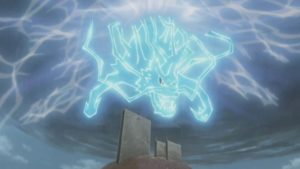 Puissante attaque Kirin de Sasuke