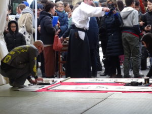Calligraphe en pleine action
